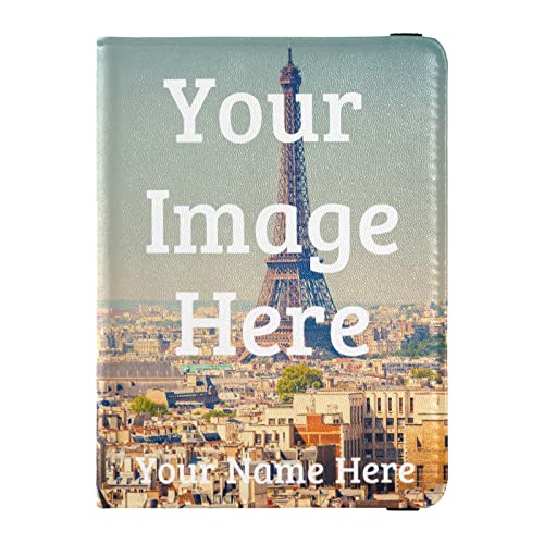 Cubierta personalizada para pasaporte con ranura para tarjeta de vacuna CDC vacuna tarjeta, cubierta protectora para pasaporte y vacuna, Personalizado 9, 5.7 x 4.3 Inches