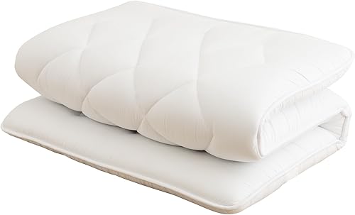 Miniatura 8 de TEIJIN Colchón futón japonés, 100% poliéster, plegable y portátil, tumbona enrollable para dormir, Shikibuton (individual XL, regular)