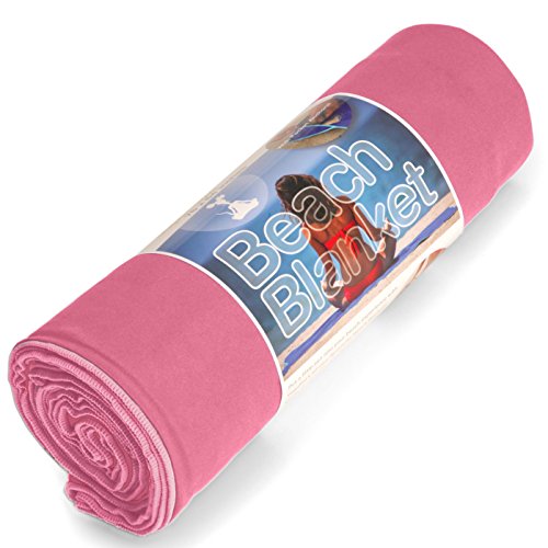 Microfiber Beach Blanket/Outdoor Picnic Blankets (64 x 76 inches) XL Beach Towel –