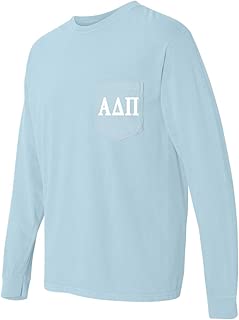 Alpha Delta Pi ADPi Sorority Comfort Colors Pocket Long Sleeve Shirt - coolthings.us