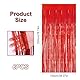 6 Stück Lametta Vorhang Rot, 1m X 20m Glitzervorhang, Glitzer Vorhang Deko, Plastik Party Vorhang, Lametta Rot für Hintergrunddekoration, Partydekoration, Geburtstagsdekoration, Weihnachten