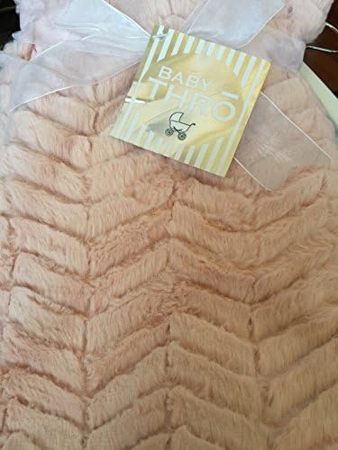 Baby Thro By Marlo Lorenz Aiden Chevron Baby Fur Throw 30" X 40" - Lotus Pink
