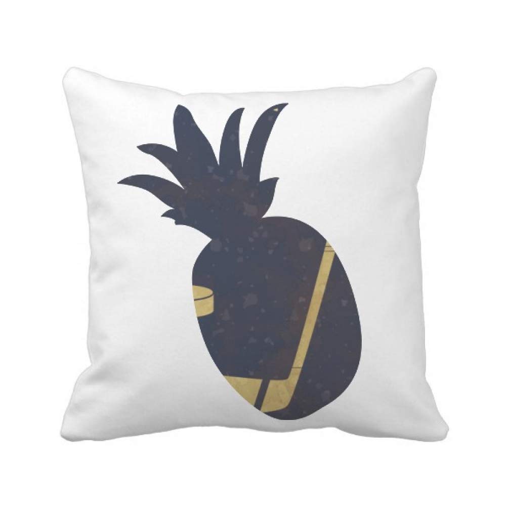 Housse de coussin ananas bleu 45x45 cm pour canapé salon