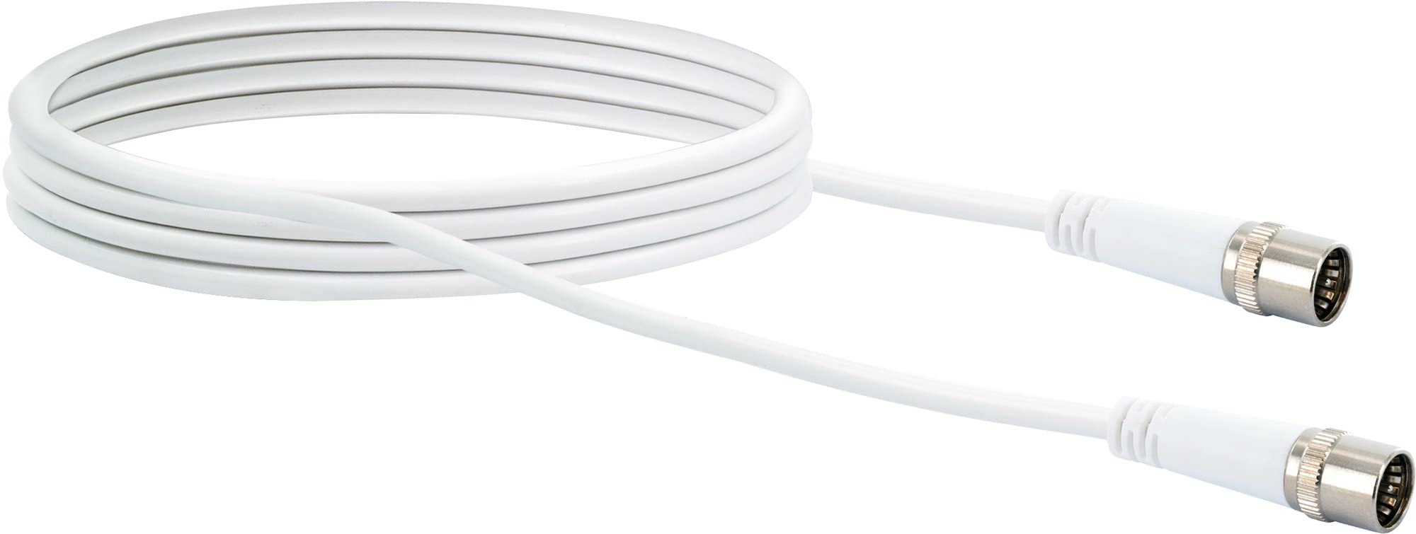 SCHWAIGER antenne, SAT Câble de raccordement [1x F à raccord rapide - 1x F à raccord rapide] 7.50 m 10 dB quadruple blindage blanc
