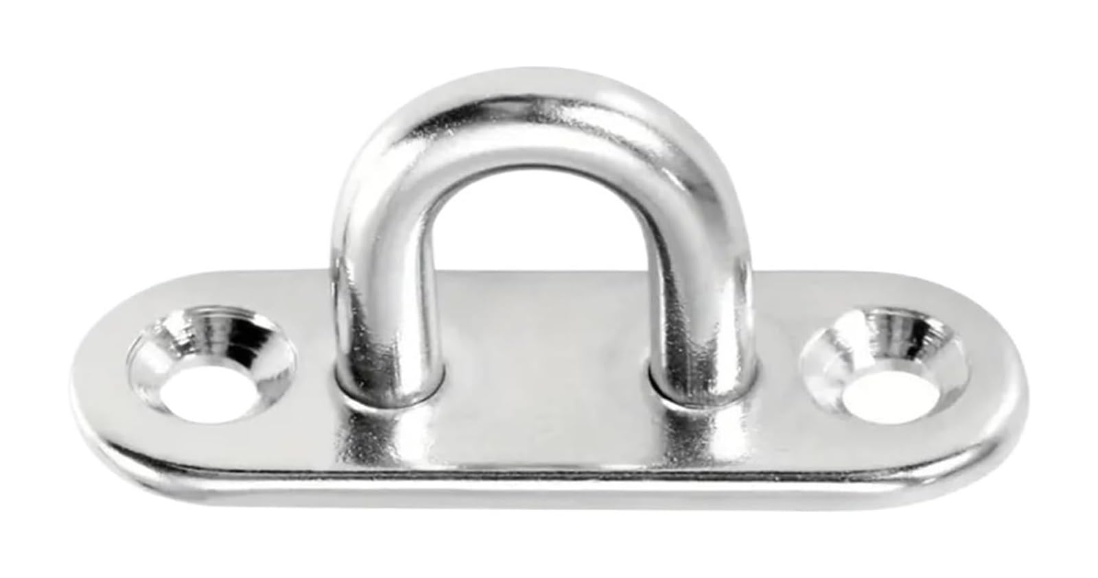 EAmrfvqt Hammock Hooks Hanger, Stainless Steel Eye Plate U-Shaped Buckle Marine Trapeze 1/4/10 Pcs(M6,10PCS)