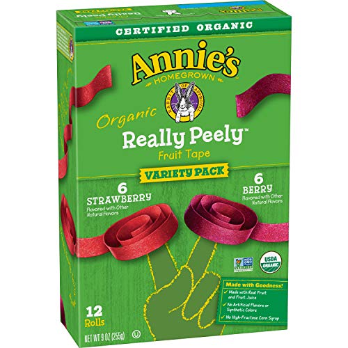 Annie's Strawberry/Berry Organic Really Peely Fruit Tape Variety Pack, 12 Count