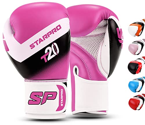Starpro Niños Guantes de Boxeo de Cuero sintético para Entrenamiento Sparring de jóvenes en Muay...