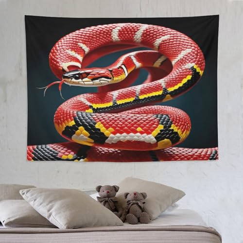 Tapisserie murale serpent PAZZK 150x200 cm imprimée en 3D pour décoration