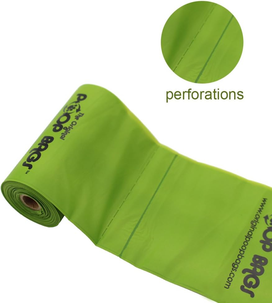 The Original PoopBags 120 Counts Poop Bags Large Green Pick Up Bags USDA Certified Biobased Dog Waste Bags