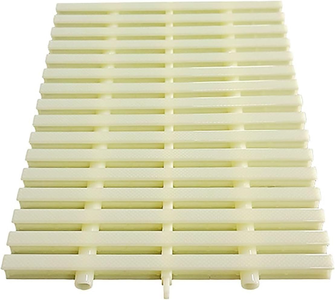 Grille de trop-plein pour caniveau de douche beige 18 cm, lot de 10 pièces