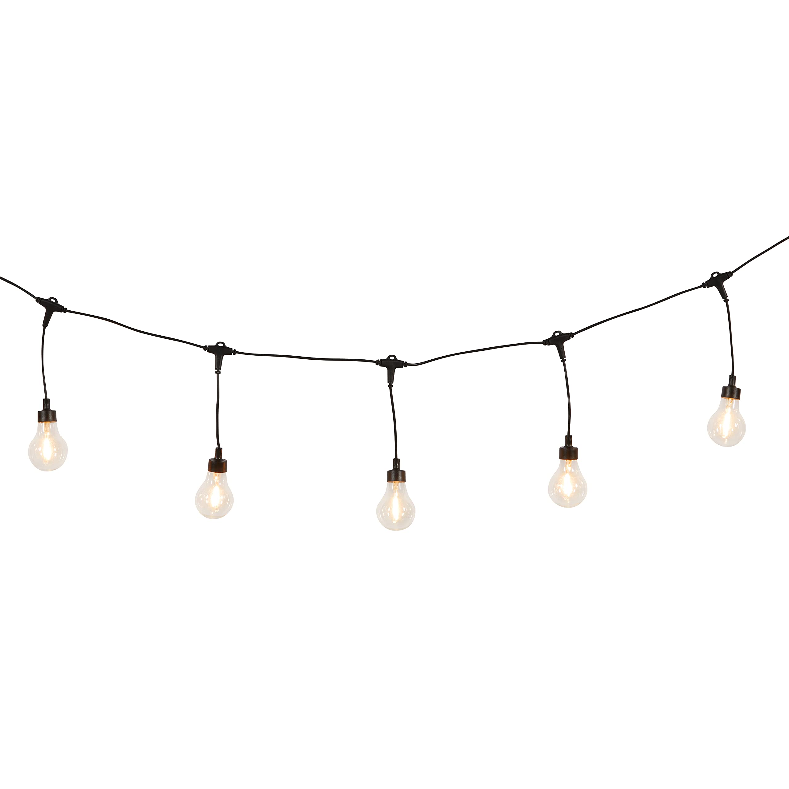 Lights4fun 20er LED Party Solar Lichterkette Außen mit Fernbedienung Dimmbar mit Timer Gartendeko Beleuchtung Balkon Deko Lichterkette Kugeln Lichterkette Glühbirnen