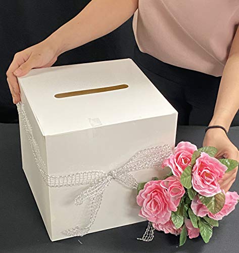 Tytroy White Money Box Wedding Reception Decoration Wishing Well Party Favor (1 pc) - Thumbnail 3