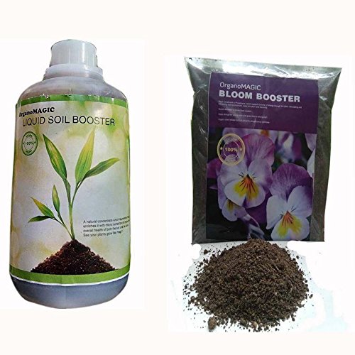 Organo Magic Liquid Soil Booster 500gm and Bloom Booster Fertilizers
