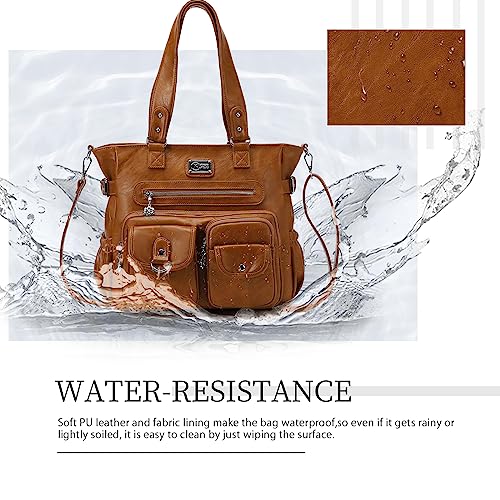 Image of KL928 Large Purses for Women Shoulder Bag Tote Handbags Stylish Vegan Leather Hobo Bags Ladies, A-Black-4 | Large