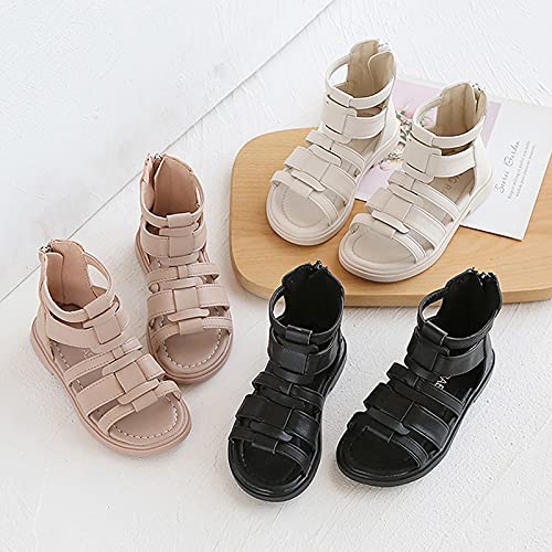 Kids/Children/Little Girls Sandals Open Toe Anti Slip Shoes High Top Outdoor Sandals Summer (Black, 9.5 Little Kid)2