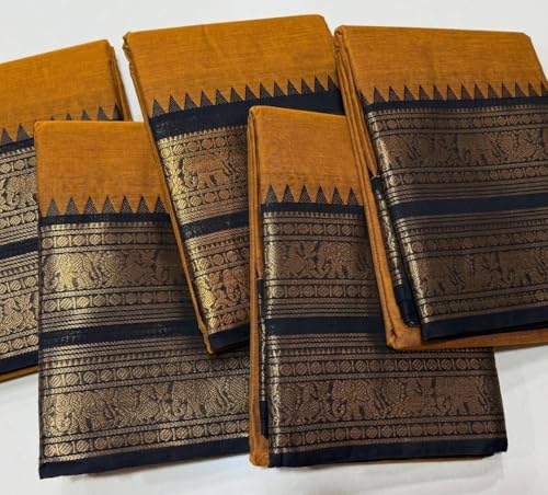 Image of South Cotton Gadwal Saree for Women | Celebrity Inspired Traditional Ethnic Wear | Chettinad & Kalyani Cotton Sarees | Soft Cotton Saree with Blouse Piece