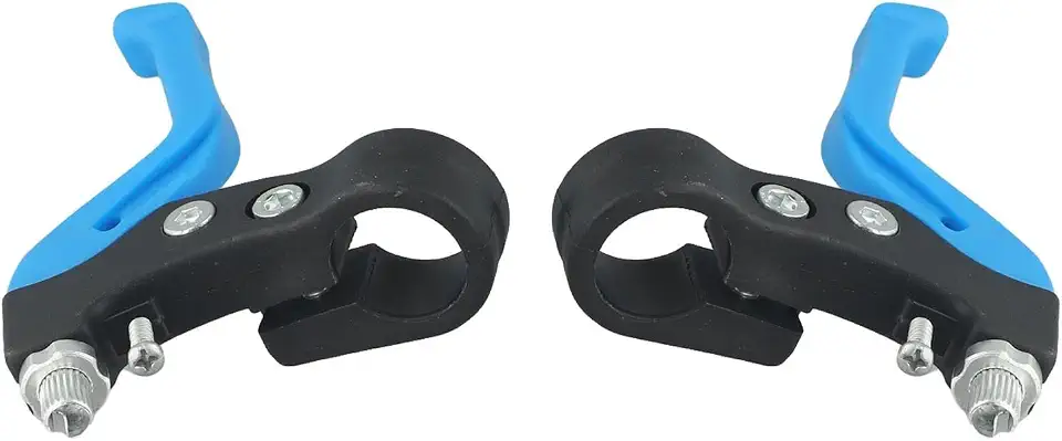 Conjunto de alavanca de freio infantil – Par infantil de plástico esquerdo e direito para freios de bicicleta para guidões de 2,16 cm de diâmetro, alavancas de freio de substituição para bicicletas