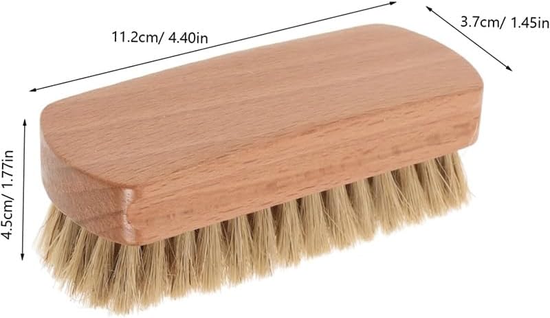 Beech Brush Shoe Polish Boot Solid Wood Handle Leather