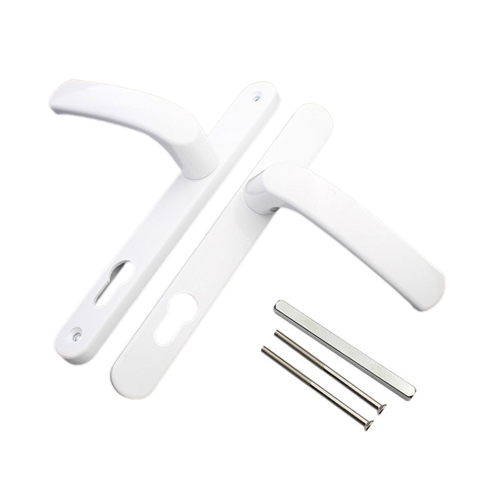 Pangboer White Plate Room Door Handle Replacement Aluminum Alloy Door Handle Panel Quiet Bearing Levers Hardware Enduring Aluminum Alloy Panel