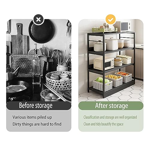 Étagère de cuisine multifonction contre le désordre - Support micro-ondes noir 80cm