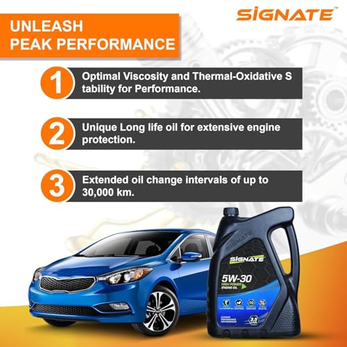 Image of Signate Car Engine Oil for Petrol, CNG and Diesel Car 3.5L, Synthetic Engine Oil for Cars, Anti-Wear Car Engine Oil for Reduced Maintenance Cost, 3.5L