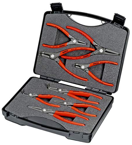 KNIPEX 00 21 25 Präzisions-Sicherungsringzangen-Set 8-teilig