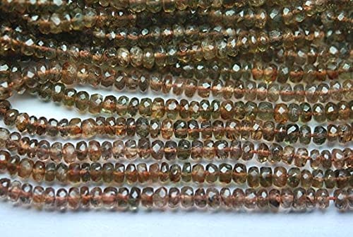 Rondelles facettées en andalousite naturelle de qualité supérieure pour bijoux fins 6mm