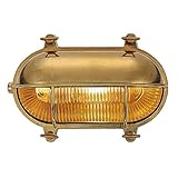 BLINKO Nautical Brass Bulkhead Wall Light,Vintage Retro Wall Sconce,Industrial Lighting Fixtures,Mid Century Modern Decorative Light,IP 65 Precision Waterproof,Outdoor Indoor Deco,Lampshade Only