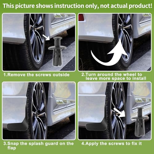 Image of Mud Flaps Splash Guards for Jeep Gladiator(Rubicon)2022-2024 Front and Rear Mud Guards 1 Set