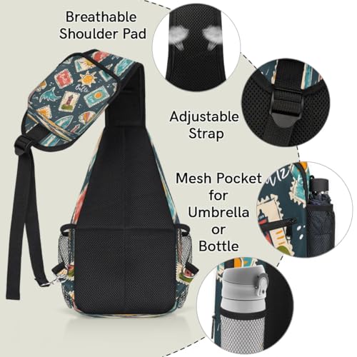 Bolso tipo sling unisex para senderismo y uso diario miniatura 4