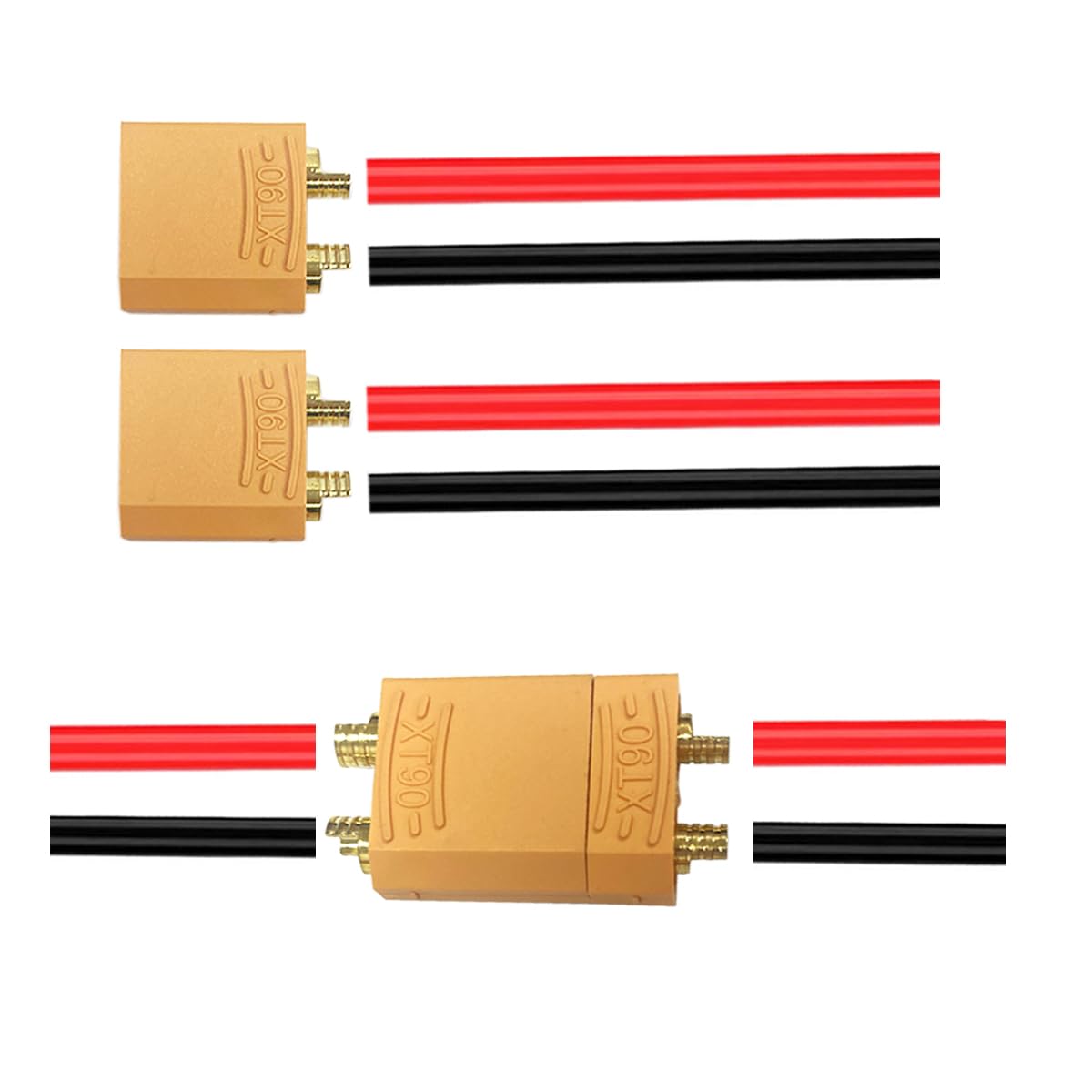 High Current Gold Connectors XT90H High Current Connector Set - Male ...