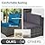 Premium 7 Pieces Outdoor Patio Furniture Set, Outdoor Sectional Furniture,Wicker Patio Conversation Sets for Backyard Lawn Poolside with Ottoman Cushions and Coffee Table (Coffee-Peacock Blue, X-7pcs)
