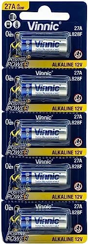 Amazon | Vinnic 27A 12V アルカリ電池 5個入シート 水銀0% 【 L828F