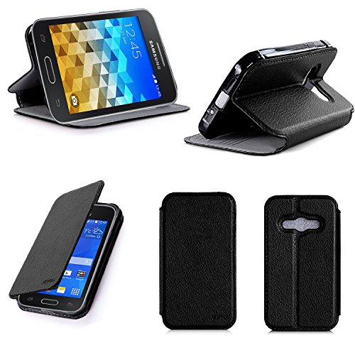 Nera Custodia Pelle Ultra Slim per Samsung Galaxy