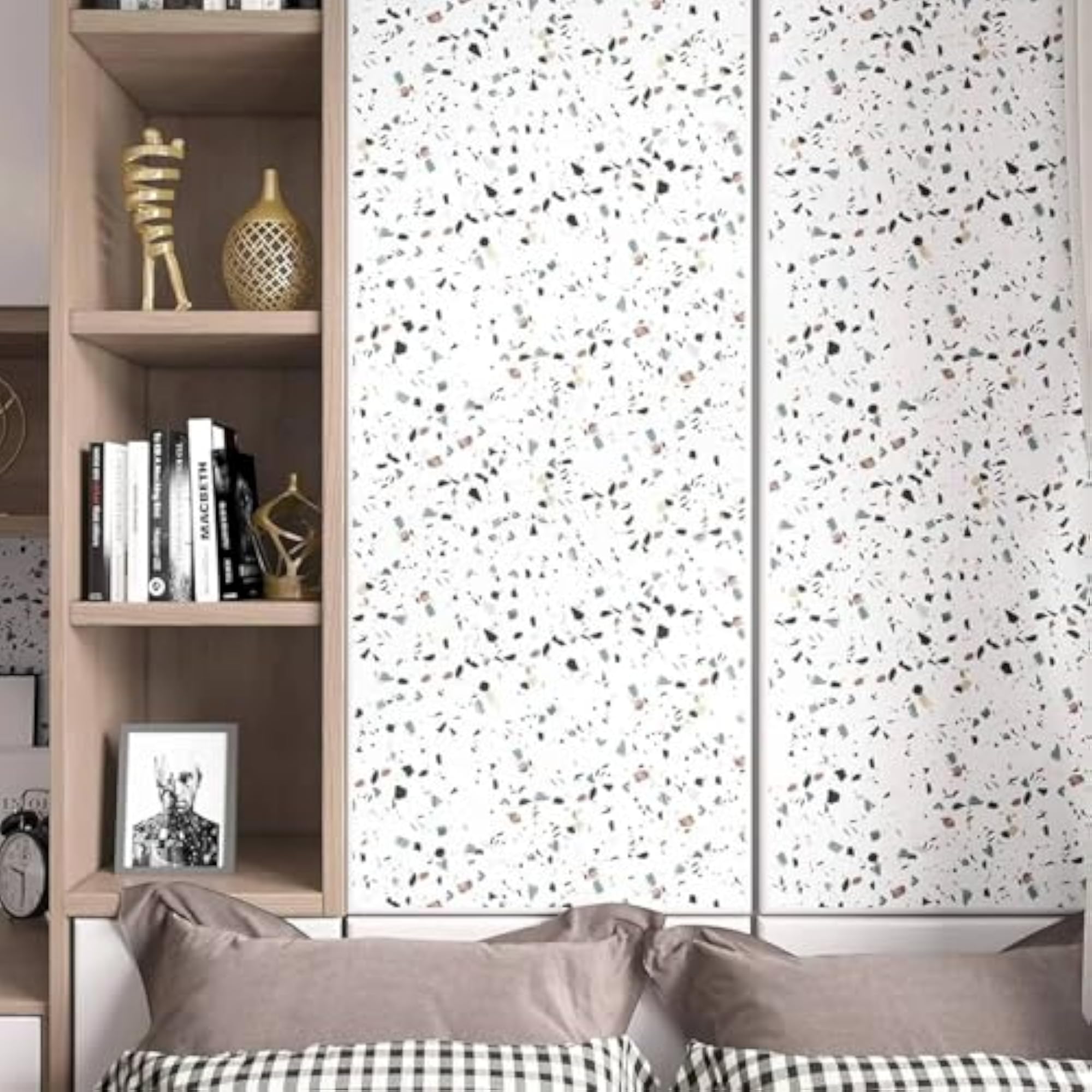 Transform Your Kitchen with White Terrazzo Contact Paper