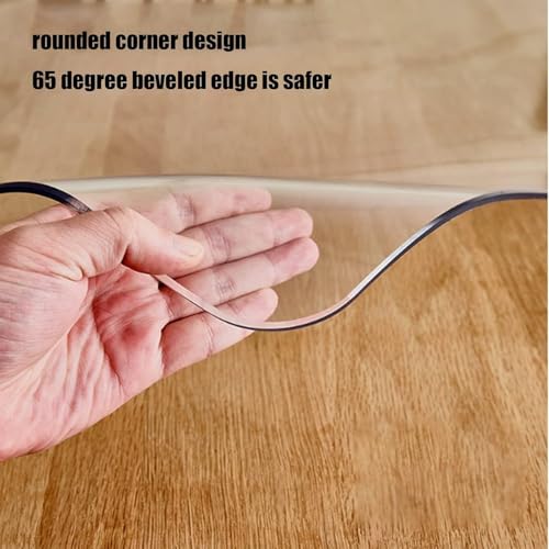 Nappe Transparente Ronde Anti-Rayures pour Protéger Votre Table
