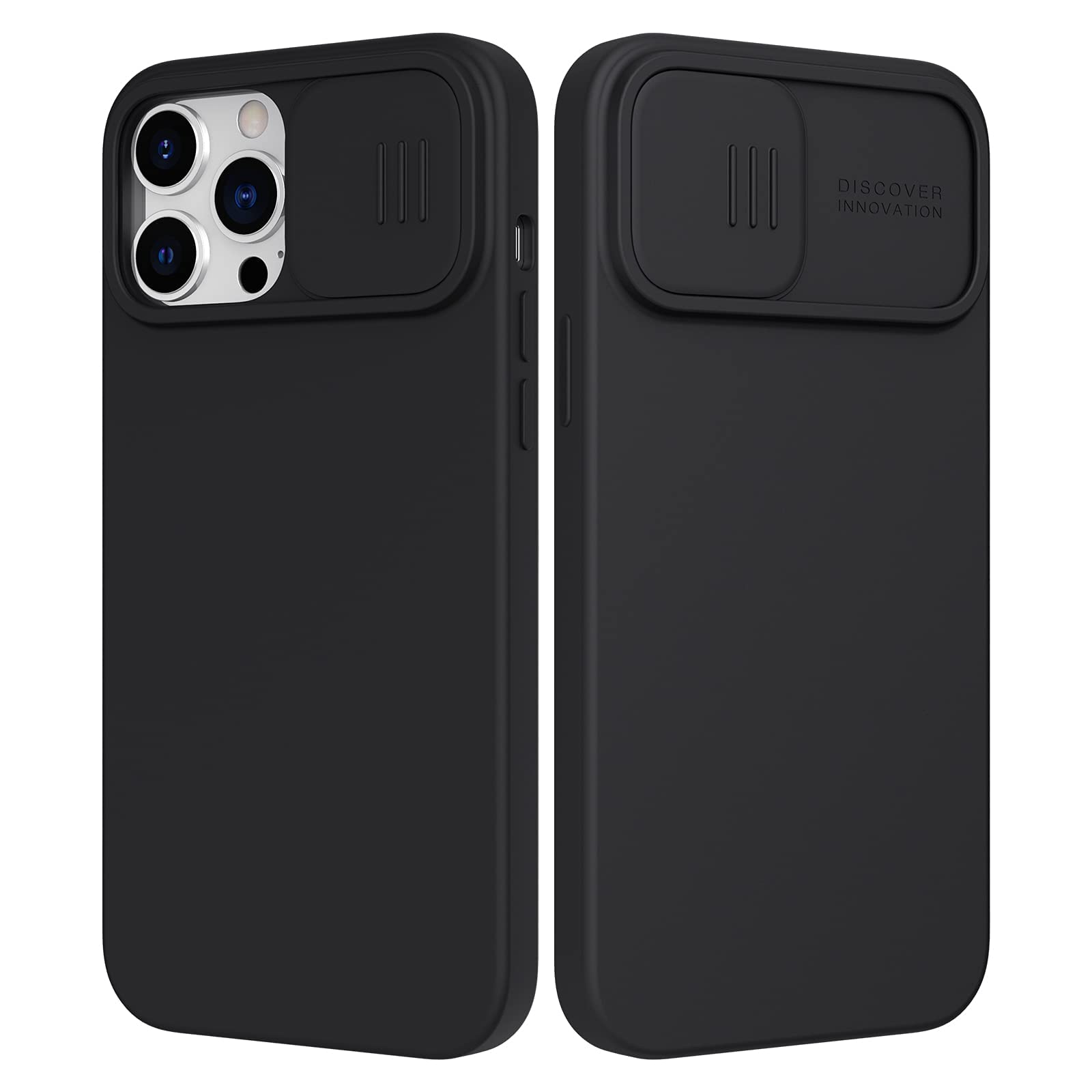 NA Case for iPhone 14 Plus with Ca-mera Cover, Lens Protection, Shockproof Protective Bumper Hard PC Back and Soft Silicone Edge for iPhone 14 Plus (iPhone 14 Plus, Black)