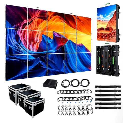 Image of Portable 3840Hz High Refresh Rate IP65 Waterproof LED Video Wall Screen, LED Panels, LED Display Screen for Rental, Wedding, Concert & Party (16, P4.8, 1.64ft*3.28ft(50 * 100cm))