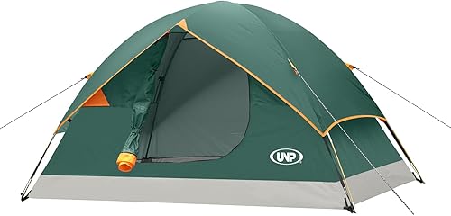 unp Tienda de campaña para 6 personas para 4 estaciones, fácil de instalar para acampar y senderismo, ligera y portátil, verde