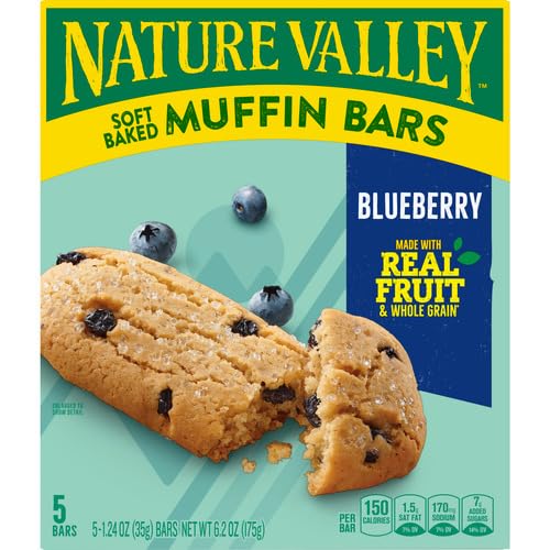 Image of Nature Valley Blueberry Soft-Baked Muffin Bars, 5 ct, 6.2 oz