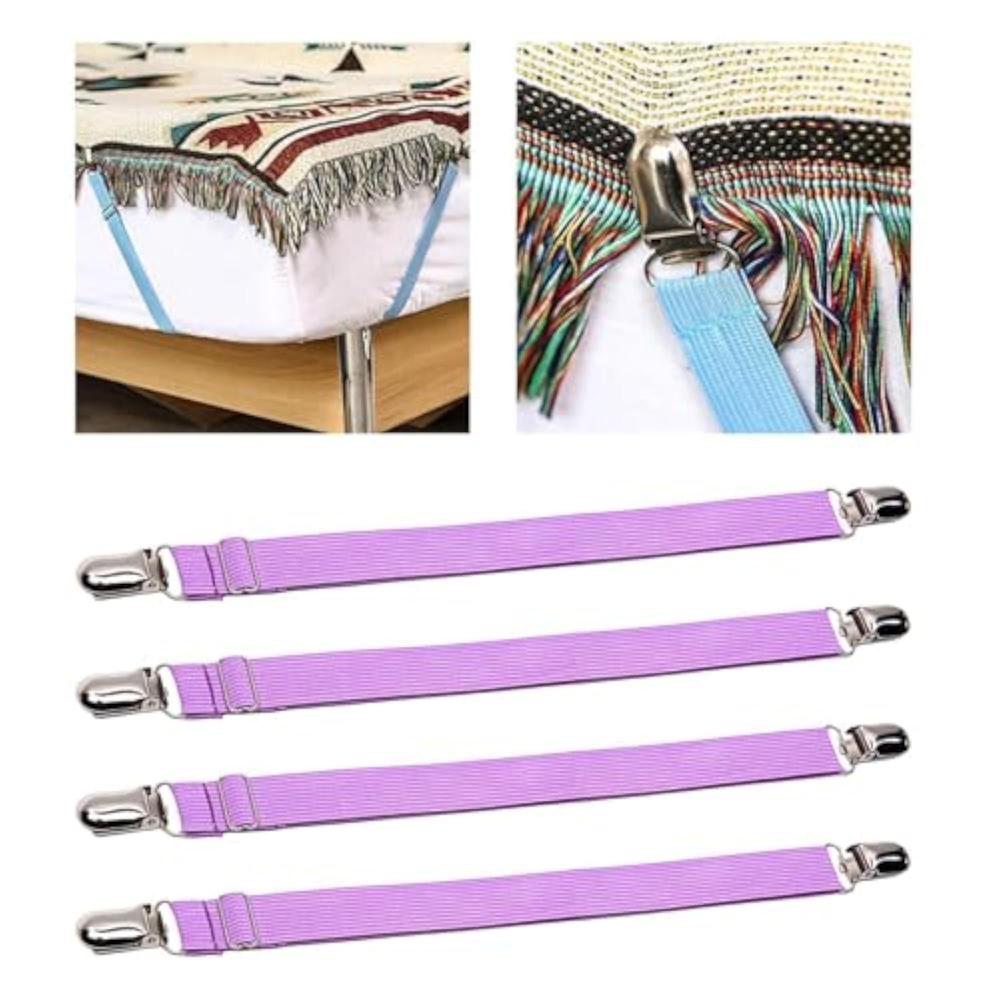 Adjustable Bed Sheet Holder Straps, Large
