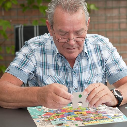 Keeping Busy Dementia Puzzles for Seniors USA Map 24 Piece Puzzle for Seniors with Dementia Color Coded with Templates - Puzzles for Dementia Patients - Puzzles for Dementia Seniors - Dementia Puzzle - Image 2