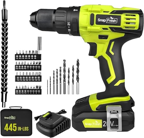 SnapFresh 20V Cordless Impact Drill-1/2&…