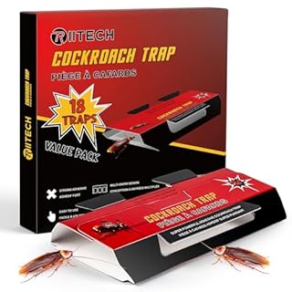 Cockroach Traps for Indoor, 18 Pack Sticky Roach Traps, Cockroach Bait for Home, Garage and Shed