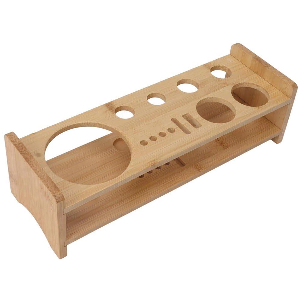 Juego de coctelera con soporte de madera para mantener tus utensilios ordenados