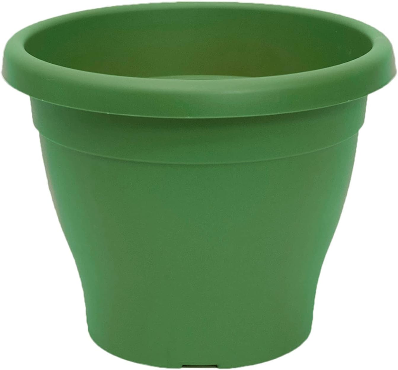AC - Maceta Mediterránea – Plástico Resistente - Ideal para el Hogar, Plantas, Jardín, Decoración. - Cuidado de Plantas - Forma Redonda - 20 cm – Color Verde