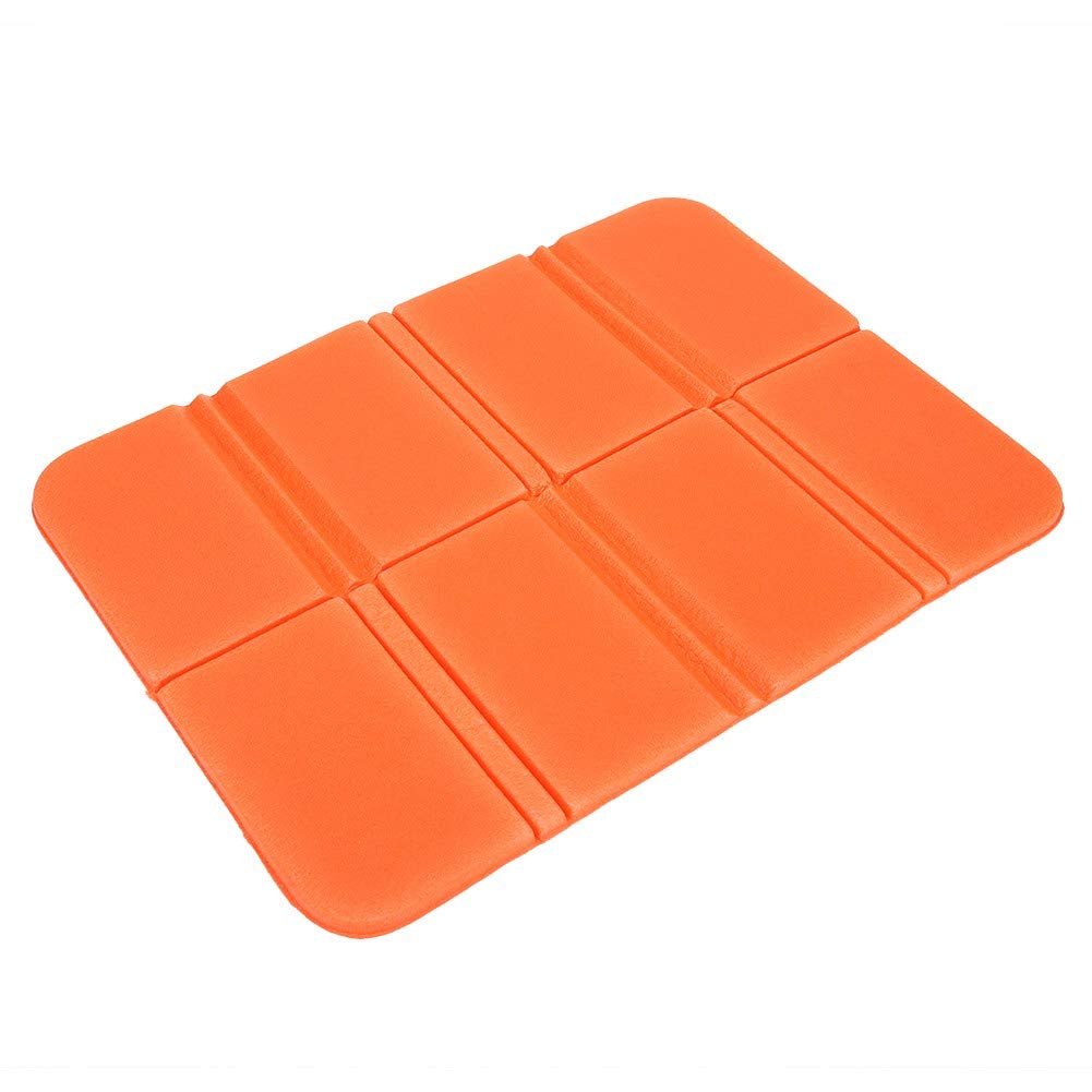 CHEOTIME Foam Hiking Seat, Foldable Sitting Mat Waterproof XPE Foam Sitting Pad for Backpacking Outdoor Picnic Mountaineering Stadium Travel for Adults Kids(Orange)