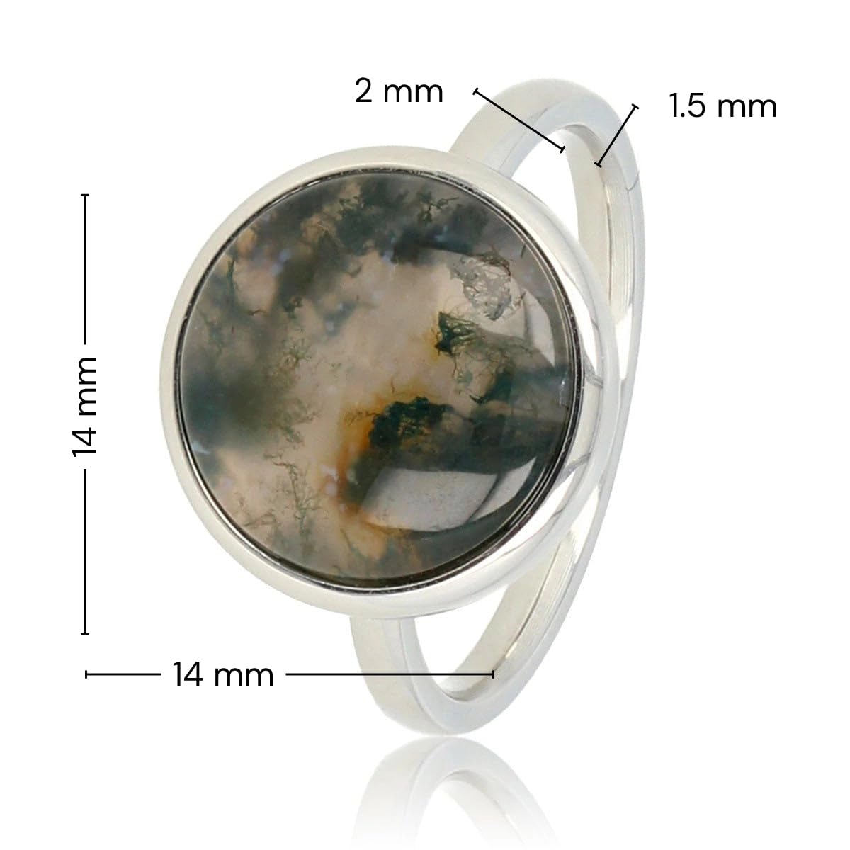 My Bendel Ring mit Echter Edelstein | Mehrere Farben | Erhältlich in Silber & Gold | Vintage Design | Inklusive Luxuriöser Geschenkverpackung