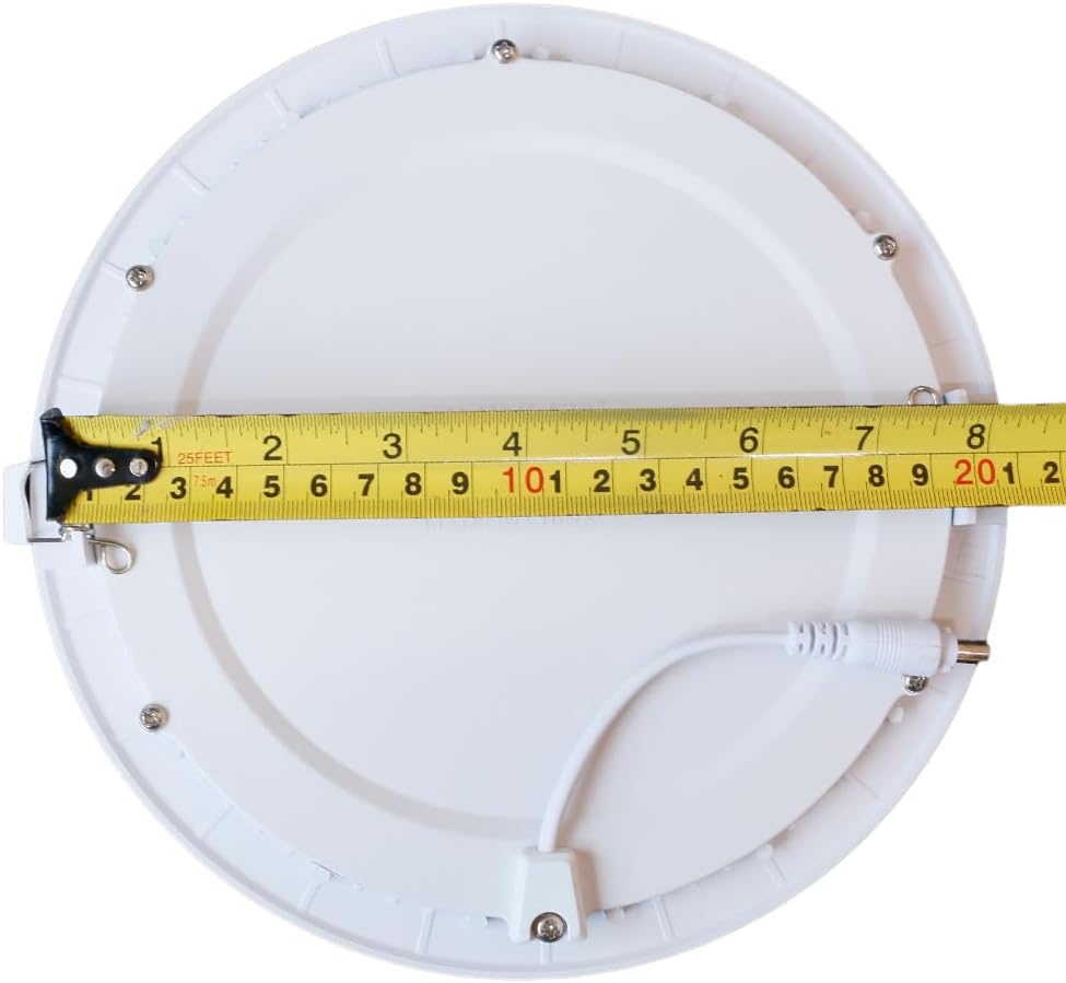 8 Inch 18Watt Ultra Thin Round LED Recessed Panel Spot Lighting, 140 Watt Retrofit Ceiling Downlight, 6500K Cool White, 10 Pack