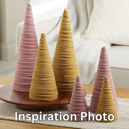 Image of Gold Velvet Trees, Set of 3, Gold